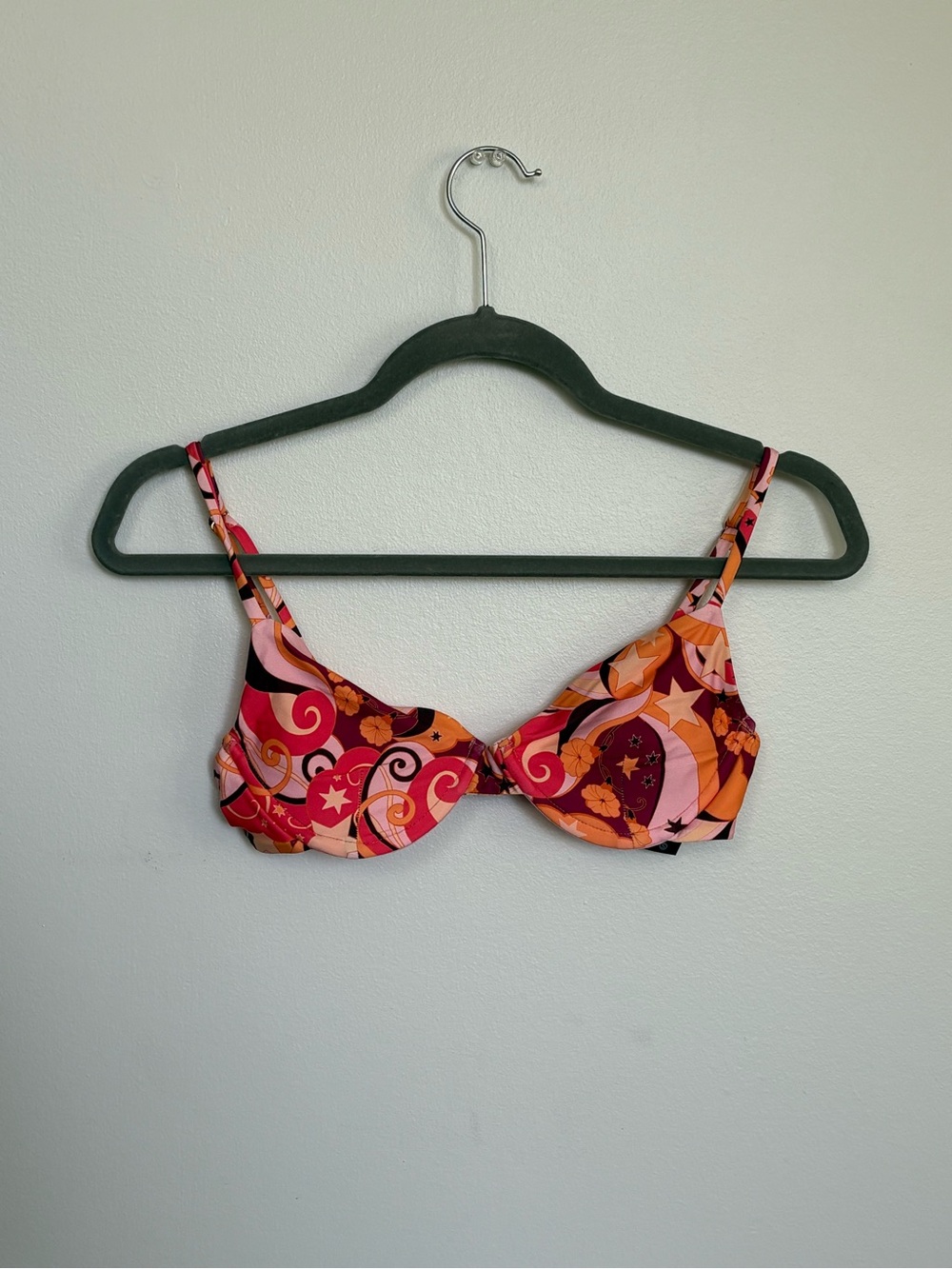 Beach Riot Cosmic Underwire Bikini top - Pink & Orange